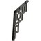 Ekena Millwork Eris Wrought Iron Bracket, (Single center brace), Antiqued Silver 1 1/2"W x 12"D x 15"H BKTM01X12X15SERASV - alternate 1